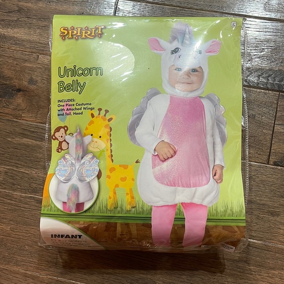 Spirit Other - Spirit Unicorn Belly Infant Costume - Pink and White